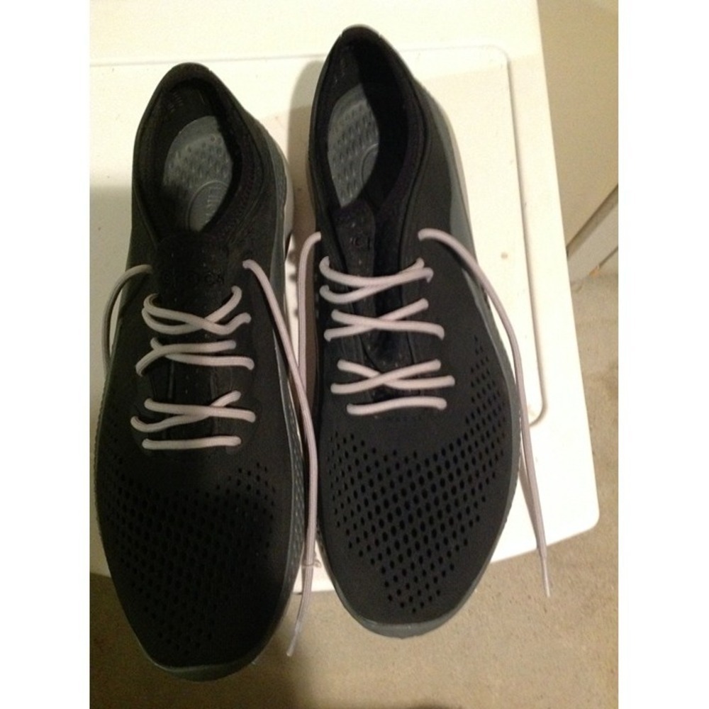 Crocs LiteRide Black Sneakers Size 10